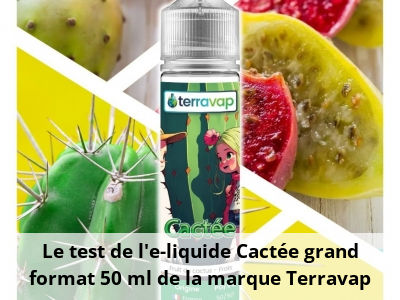 Le test de l’e-liquide Cactée grand format 50 ml de la marque Terravap