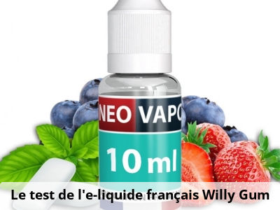 Le test de l'e-liquide français Willy Gum