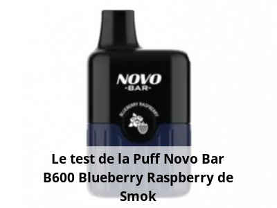 Le test de la Puff Novo Bar B600 Blueberry Raspberry de Smok