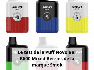 Le test de la Puff Novo Bar B600 Mixed Berries de la marque Smok
