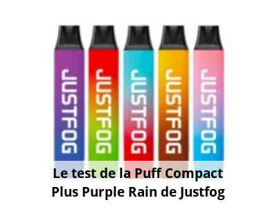 Le test de la Puff Compact Plus Purple Rain de Justfog