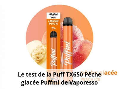 Le test de la Puff TX650 Pêche glacée Puffmi de Vaporesso