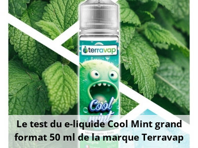 Le test du e-liquide Cool Mint grand format 50 ml de la marque Terravap