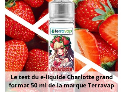 Le test du e-liquide Charlotte grand format 50 ml de la marque Terravap