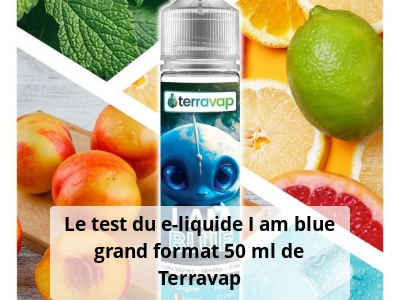 Le test du e-liquide I am blue grand format 50 ml de Terravap