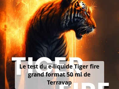 Le test du e-liquide Tiger fire grand format 50 ml de Terravap