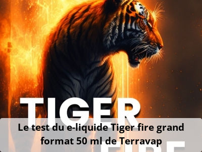 Le test du e-liquide Tiger fire grand format 50 ml de Terravap