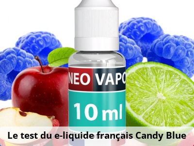 Le test du e-liquide français Candy Blue