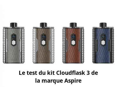 Le test du kit Cloudflask 3 de la marque Aspire