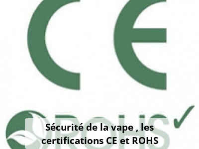 Sécurité de la vape : les certifications CE et ROHS