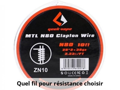 Quel fil pour résistance choisir ?