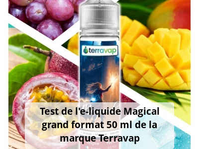 Test de l'e-liquide Magical grand format 50 ml de la marque Terravap