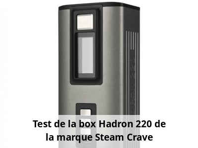 Test de la box Hadron 220 de la marque Steam Crave