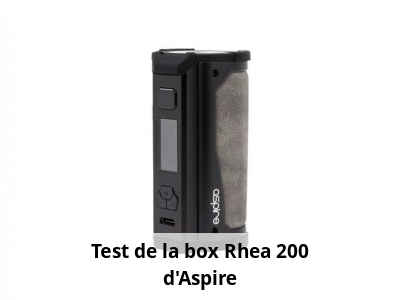 Test de la box Rhea 200 d'Aspire