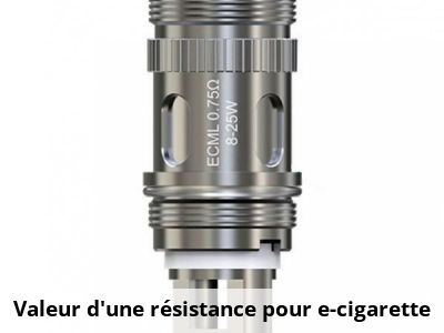 Valeur d’une résistance pour e-cigarette